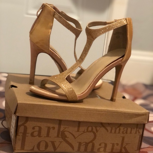 Rose Gold Satin Heels - Picture 2 of 4